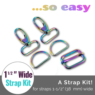 Hardware Kit - Strap Kit to fit a 1 - 1/2" (38 mm) Wide Strap - Emmaline Bags Inc.