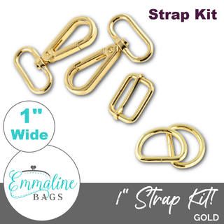 Hardware Kit | Strap Kit to fit a 1" (25 mm) Wide Strap - Emmaline Bags Inc. - Bag Hardware
