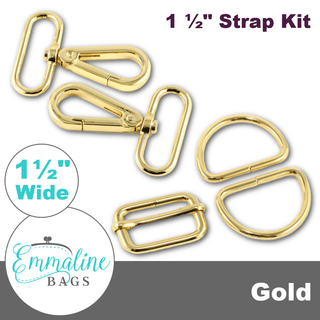 Hardware Kit | Strap Kit to fit a 1½" (38 mm) Wide Strap - Emmaline Bags Inc. - Bag Hardware