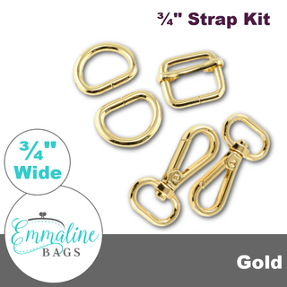 Hardware Kit | Strap Kit to Fit a ¾" (20 mm) Wide Strap - Emmaline Bags Inc. - Bag Hardware