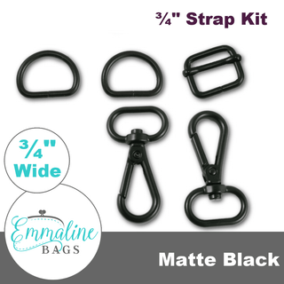 Hardware Kit | Strap Kit to Fit a ¾" (20 mm) Wide Strap - Emmaline Bags Inc. - Bag Hardware