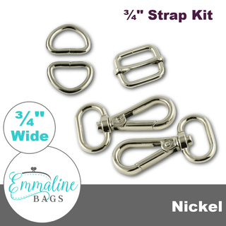 Hardware Kit | Strap Kit to Fit a ¾" (20 mm) Wide Strap - Emmaline Bags Inc. - Bag Hardware