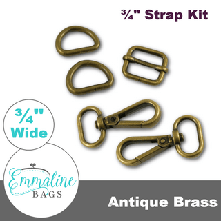 Hardware Kit | Strap Kit to Fit a ¾" (20 mm) Wide Strap - Emmaline Bags Inc. - Bag Hardware