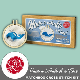 Have a Whale of a Time | Mini Matchbox Cross Stitch Kit - Emmaline Bags Inc. - Sewing Supplies & Notions
