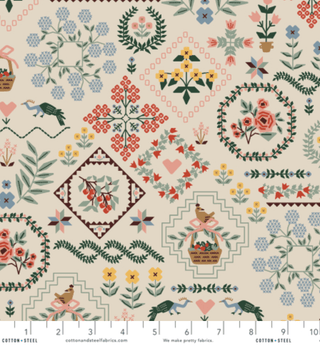 Heritage Sampler (Linen Canvas) | Home Sweet Home by Rifle Paper Co. (¼ Yard) - Emmaline Bags Inc.-Fabric