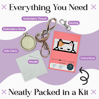How Are You Feline? | Mini Matchbox Cross Stitch Kit - Emmaline Bags Inc. - Sewing Supplies & Notions