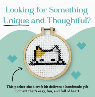 How Are You Feline? | Mini Matchbox Cross Stitch Kit - Emmaline Bags Inc. - Sewing Supplies & Notions