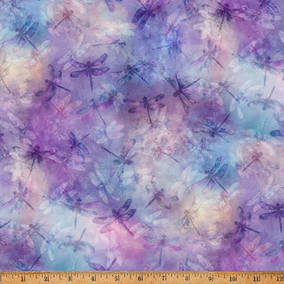 Hyacinth | Wings Over Wildflowers by Hoffman (1/4 Yard) - Emmaline Bags Inc. - Fabric