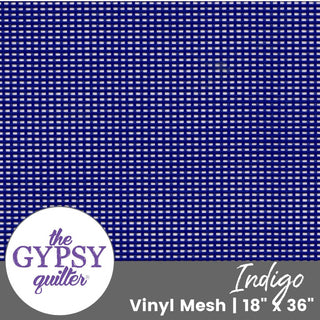 Indigo | Vinyl Mesh | 18" x 36" - Emmaline Bags Inc.-Interfacing & Specialty Fabric
