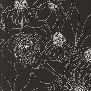 Ink Etched Floral // Botany by Alli K Design (1/4 yard) - Emmaline Bags Inc.