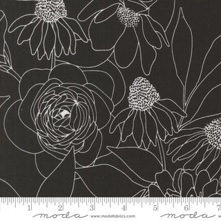 Ink Etched Floral // Botany by Alli K Design (1/4 yard) - Emmaline Bags Inc.