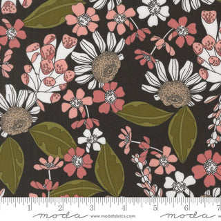 Ink Garden Bouquet // Botany by Alli K Design (1/4 yard) - Emmaline Bags Inc.