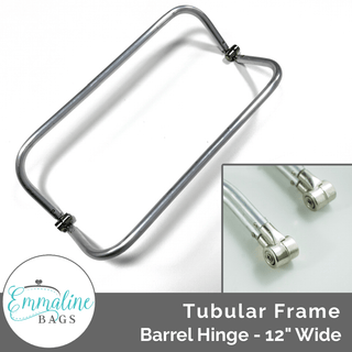 Internal Tubular Bag Frame (Barrel Hinge): Large (12") - Emmaline Bags Inc.