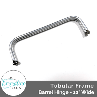 Internal Tubular Bag Frame (Barrel Hinge): Large (12") - Emmaline Bags Inc.