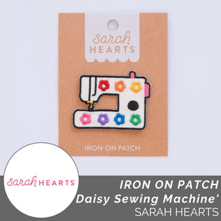 Iron-On Patch: Daisy Sewing Machine - Emmaline Bags Inc.-Sewing Supplies & Notions