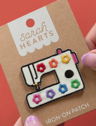 Iron-On Patch: Daisy Sewing Machine - Emmaline Bags Inc.-Sewing Supplies & Notions
