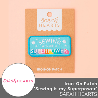 Iron - On Patch: 'Sewing is my Super Power' - Emmaline Bags Inc.