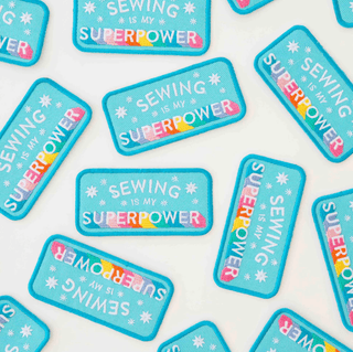 Iron - On Patch: 'Sewing is my Super Power' - Emmaline Bags Inc.