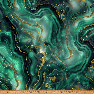 Jade | Midnight Flora by Hoffman (1/4 Yard) - Emmaline Bags Inc. - Fabric