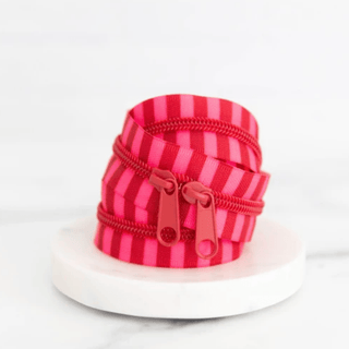 Jam Stripe | 30" Nylon Coil Zipper | *Size #5* with Two Pulls - Emmaline Bags Inc.-Bag Zippers