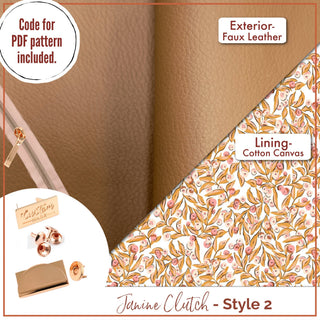 Janine Clutch - Complete Bag Making Kit - Emmaline Bags Inc.-Bag Kit