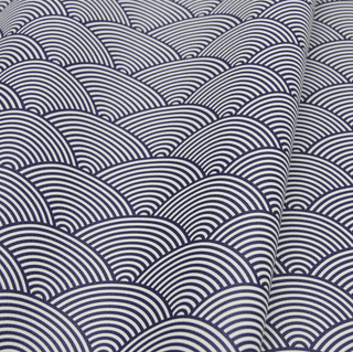 Japanese Arches | Zipper Valley Printed Pebble Faux Leather | 18" x 54" Pre - Cut - Emmaline Bags Inc. - Fabric