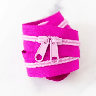 Jazzberry | 30" Nylon Coil Zipper | *Size #5* with Two Pulls - Emmaline Bags Inc.-Bag Zippers