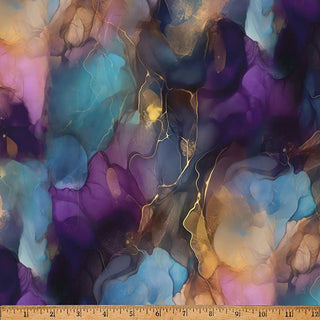 Jewel | Midnight Flora by Hoffman (1/4 Yard) - Emmaline Bags Inc. - Fabric