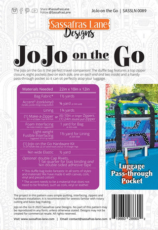 JoJo on the Go Duffle Bag by Sassafras Lane Designs - Emmaline Bags Inc.