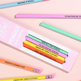 KATM Pencils | Sewing Themed HB Pencils (Pack of 6) - Emmaline Bags Inc. - Sewing Supplies & Notions