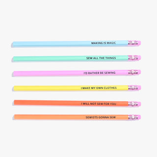 KATM Pencils | Sewing Themed HB Pencils (Pack of 6) - Emmaline Bags Inc. - Sewing Supplies & Notions