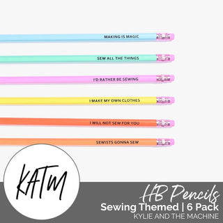 KATM Pencils | Sewing Themed HB Pencils (Pack of 6) - Emmaline Bags Inc. - Sewing Supplies & Notions