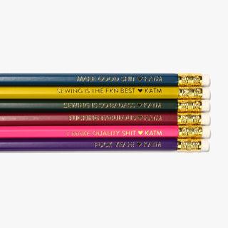 KATM Pencils | Sweary Sewist HB Pencils (Pack of 6) - Emmaline Bags Inc. - Sewing Supplies & Notions