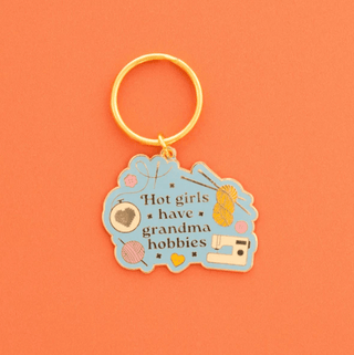 Keychain | 'Hot Girls Have Grandma Hobbies' - Emmaline Bags Inc.-Sewing Supplies & Notions