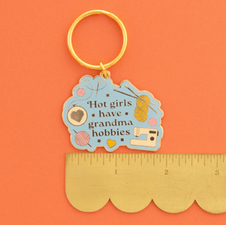 Keychain | 'Hot Girls Have Grandma Hobbies' - Emmaline Bags Inc.-Sewing Supplies & Notions