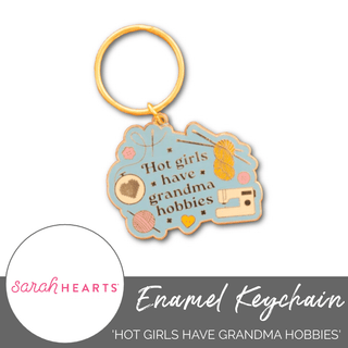 Keychain | 'Hot Girls Have Grandma Hobbies' - Emmaline Bags Inc.-Sewing Supplies & Notions