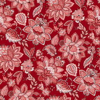Red Large Jacobean Trail | Bordeaux Antiques Roadshow™ (¼ Yard)