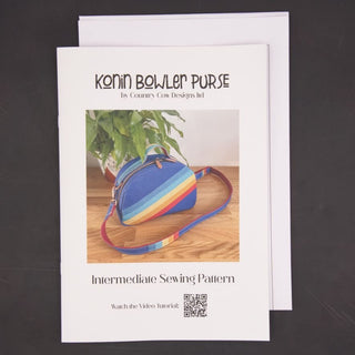 Konin Bowler Purse by Country Cow Designs (Printed Paper Book Pattern) - Emmaline Bags Inc. - Sewing Patterns