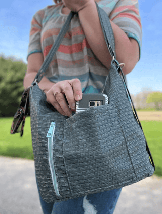 Krystal Convertible Bag by Linds Handmade (Printed Paper Pattern) - Emmaline Bags Inc.