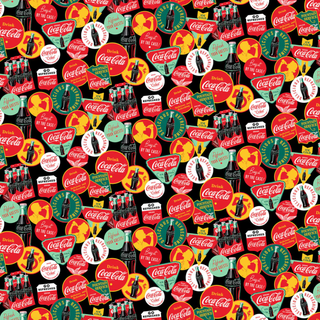 Labels // Coca - Cola for Northcott (¼ yard) - Emmaline Bags Inc. - Fabric