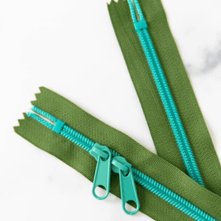 Lagoon | 30" Nylon Coil Zipper | *Size #5* with Two Pulls - Emmaline Bags Inc.-Bag Zippers