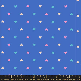 Lapis Hearts // Best Day Ever by Ruby Star Society (1/4 yard) - Emmaline Bags Inc. - Fabric