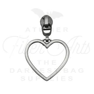 Large Heart Sliders w/ Pulls | SIZE5 (2 Pack) - Emmaline Bags Inc. - Bag Zippers