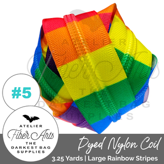 Large Rainbow Stripe | Nylon Coil Zipper | SIZE5* (3.25 Yards) - Emmaline Bags Inc. - Bag Zippers
