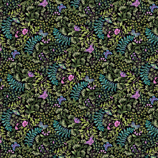 Leaf & Moth // Nightshade for Northcott (1/4 yard) - Emmaline Bags Inc.