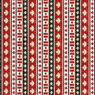 Leaf Stripe // Canadian Classics 3 for Northcott (1/4 yard) - Emmaline Bags Inc. - Fabric