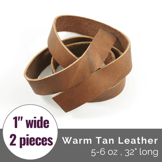 Leather Strapping: (4 - 6oz) - 1" WIDE (2/pack) - Emmaline Bags Inc.