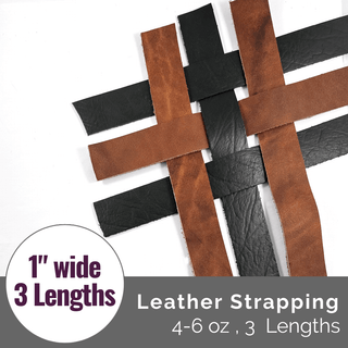 Leather Strapping: (4 - 6oz) - 1" WIDE (2/pack) - Emmaline Bags Inc.