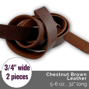 Leather Strapping: (4-6oz) - (2/pack)