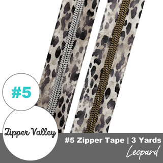 Leopard | Nylon Coil Zipper | Size 5 (3 Yards) - Emmaline Bags Inc. - Bag Zippers